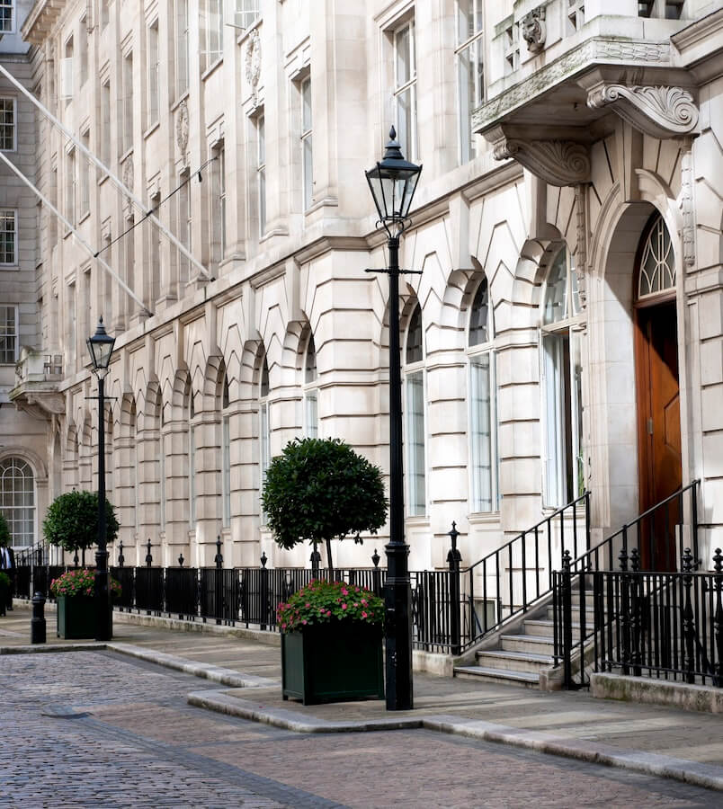 Victorian townhouses in London UK